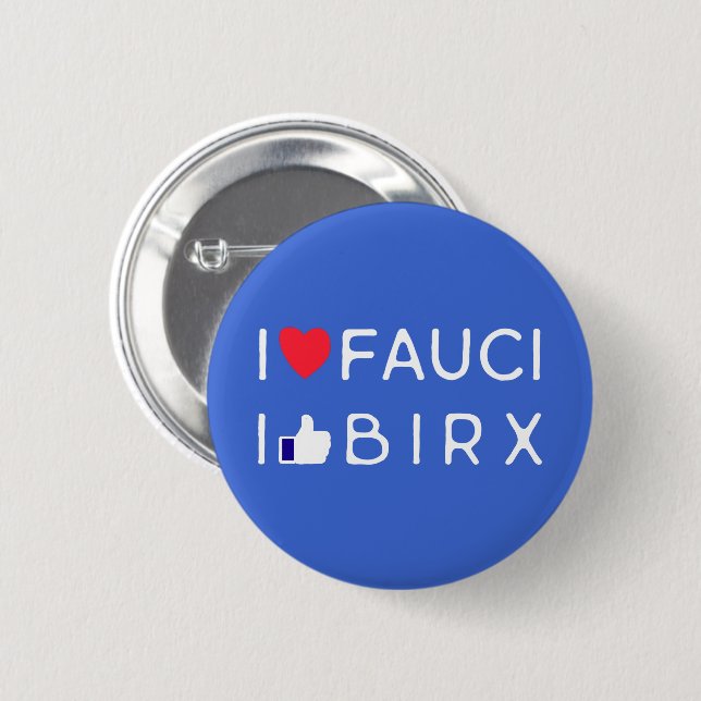Fauci vs Birx |love or like? | Funny | Corona Button (Front & Back)