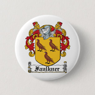 Faulkner Family Crest Button