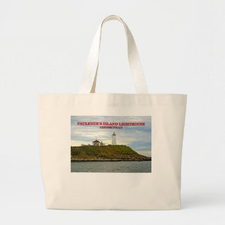 Faulkners Island Lighthouse, Connecticut Large Tote Bag