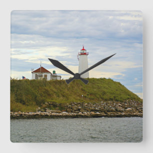 Faulkners Island Lighthouse, CT Wall Clock