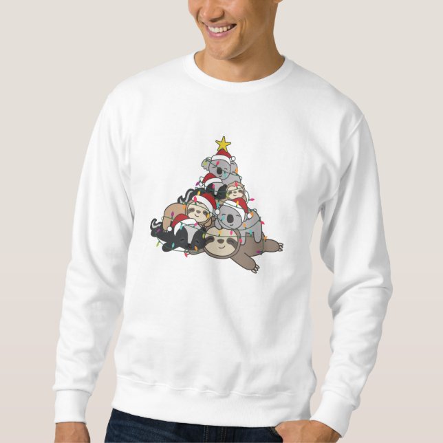 Fault Koala Skunk Christmas Tree Christmas Sweatshirt (Front)