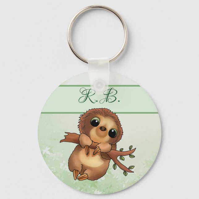 Faultier personalisiert keychain (Front)