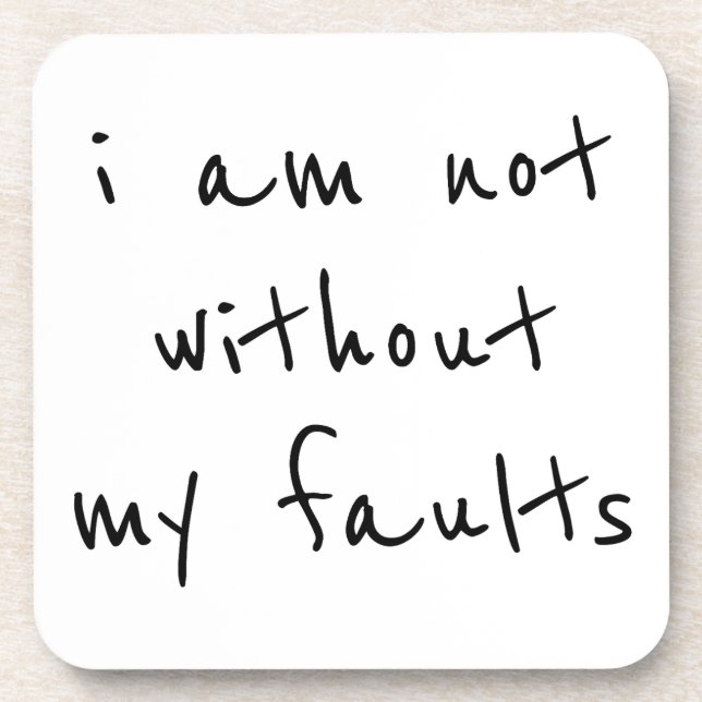 Faults Hard Plastic Coaster (Front)