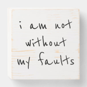 Faults Wood Box Sign