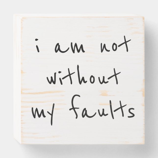 Faults Wood Box Sign (Front Horizontal)