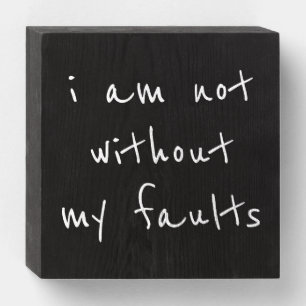 Faults Wood Box Sign