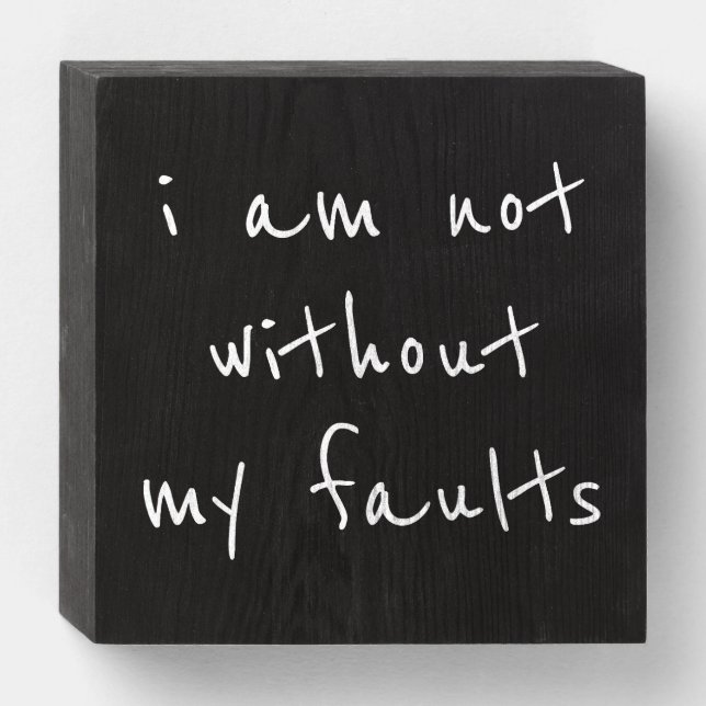 Faults Wood Box Sign (Front Horizontal)