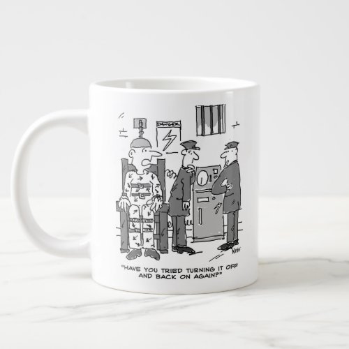 Faulty Electric Chair Cartoon _ Funny Giant Coffee Mug