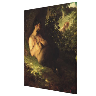 Faun and Nymph, 1868 Canvas Print
