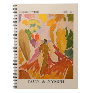 Faun and Nymph 1941 by Edvard Weie Notebook