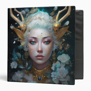 Faun Elf Woman Fantasy Art 3 Ring Binder