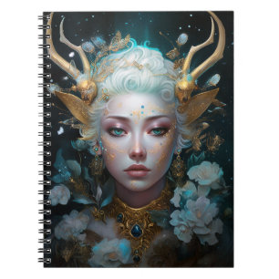 Faun Elf Woman Fantasy Art Notebook