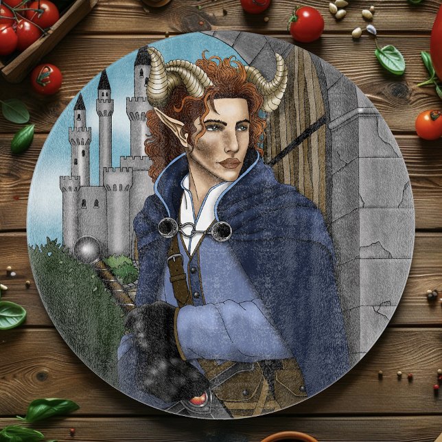 Faun Horned Fae Fantasy  Cutting Board (Creator Uploaded)