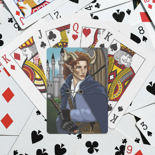 Faun Horned Fae Fantasy  Poker Cards