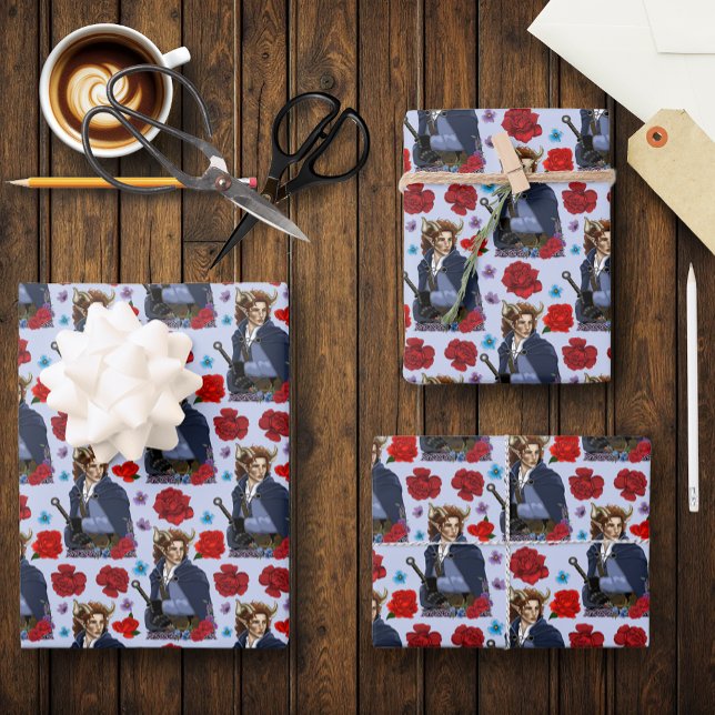 Faun Horned Fae Fantasy  Wrapping Paper Sheets (Creator Uploaded)