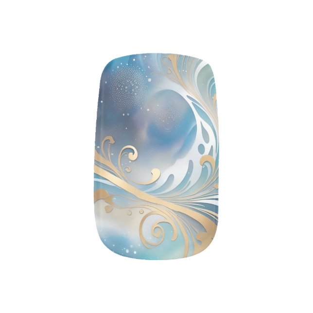 Fauna 1 - 001 minx nail art (Left Thumb)