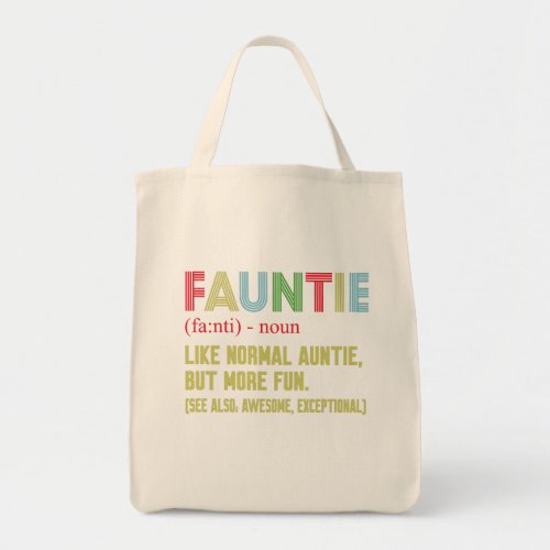 Fauntie auntie tote bag