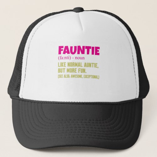 Fauntie auntie trucker hat