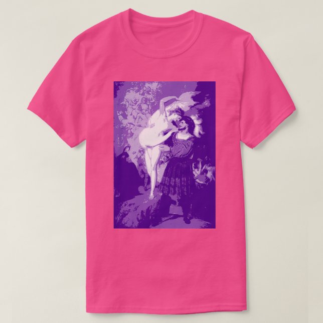 Faust and Lilith digital art blue T-Shirt (Design Front)