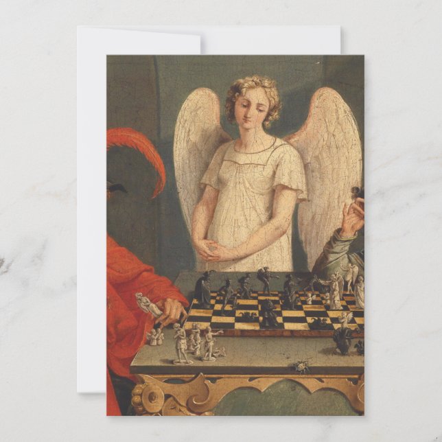 Faust And Mephistopheles Playing Chess Invitation (Front)
