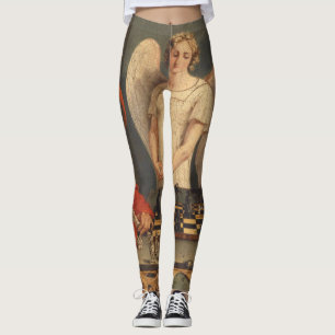 Faust And Mephistopheles Playing Chess Leggings