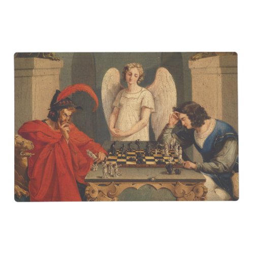 Faust And Mephistopheles Playing Chess Placemat