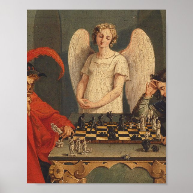 Faust And Mephistopheles Playing Chess Poster (Front)