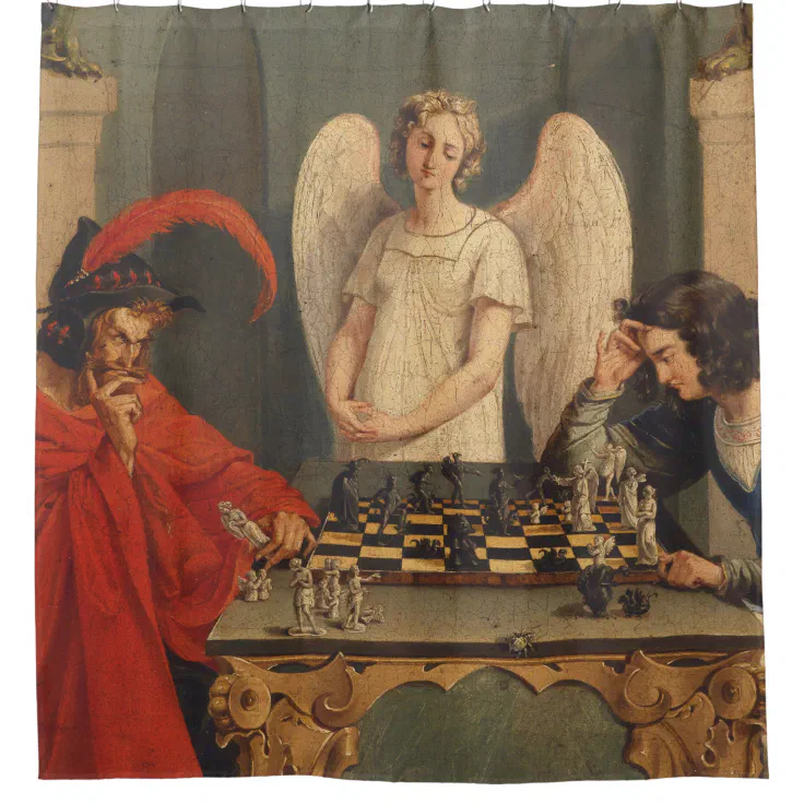 chess shower curtain