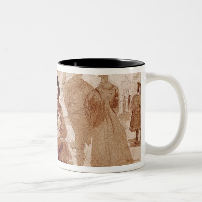 Faust and Wagner in conversation in Two-Tone Coffee Mug (Right)