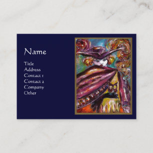 FAUST / Mysterious Mask With Owl , Purple Business Card