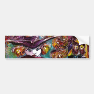 FAUST / Mysterious Mask with Tricorn and Owl Bumper Sticker