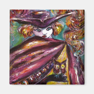 FAUST / Mysterious Mask with Tricorn and Owl Magnet