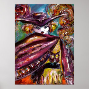 FAUST / Mysterious Mask with Tricorn and Owl Poster