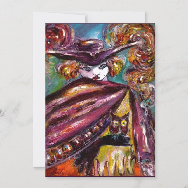 FAUST/ Mysterious Mask with Tricorn Costume Party Invitation (Front)