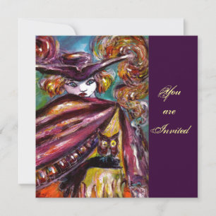 FAUST/ Mysterious Mask with Tricorn Costume Party Invitation