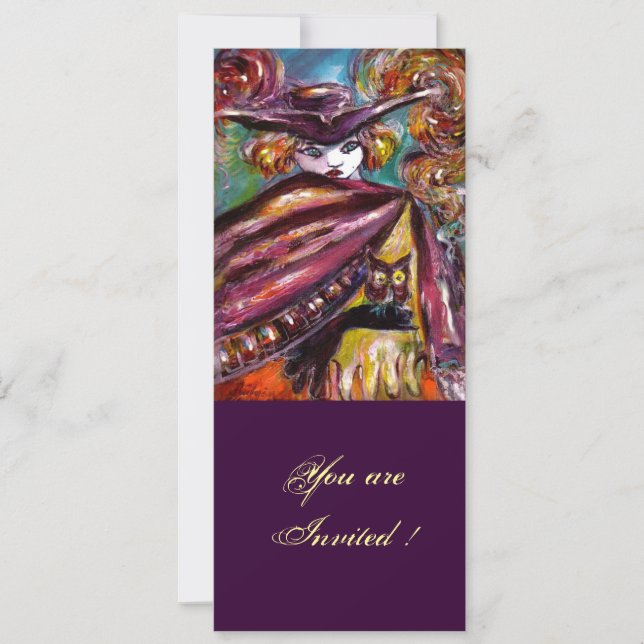 FAUST/ Mysterious Mask with Tricorn Costume Party Invitation (Front)