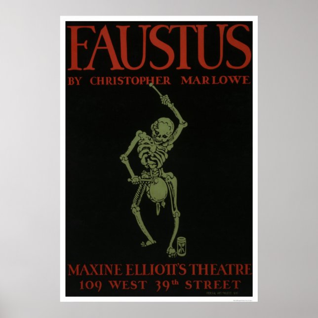 Faustus By Marlowe 1936 WPA Poster (Front)