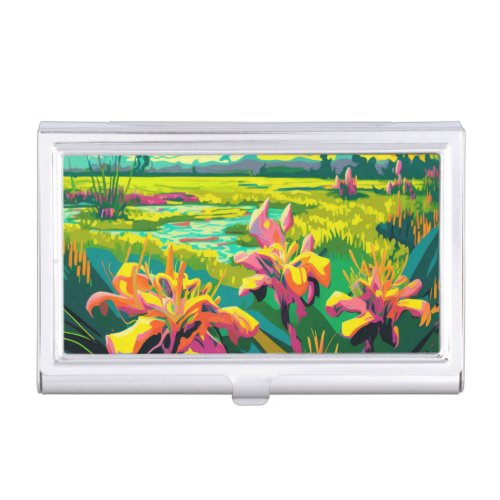 Fauvism Art Style Lillies 2 Business Card Case