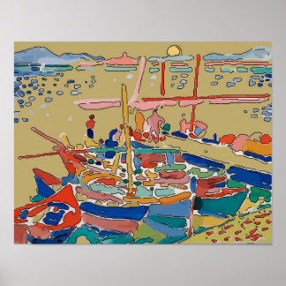 Fauvism, Boats at Sunset Poster