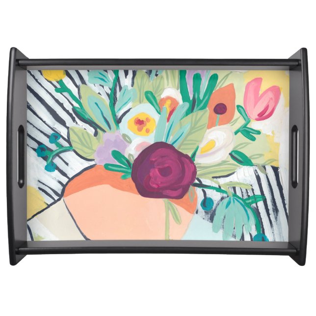 Fauvist Floral II Serving Tray (Front)