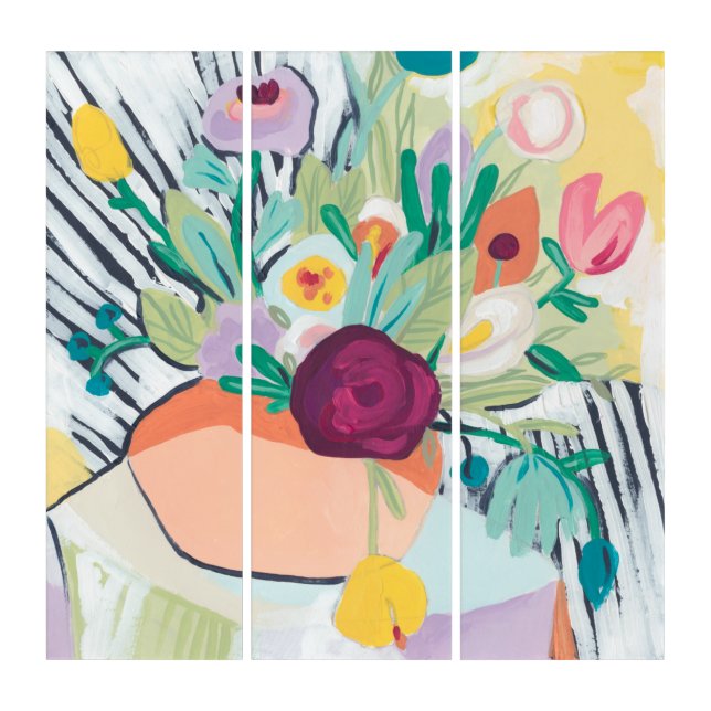 Fauvist Floral II Triptych (Front)