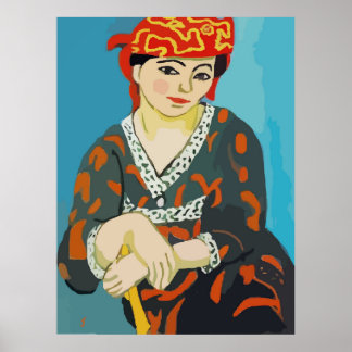 Fauvist Style Sitting Woman Poster