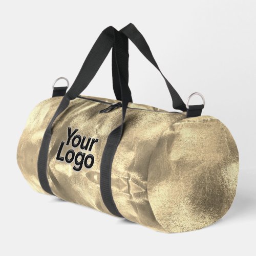 Faux 24K Gold Leaf Glam Luxury Business Logo  Duffle Bag