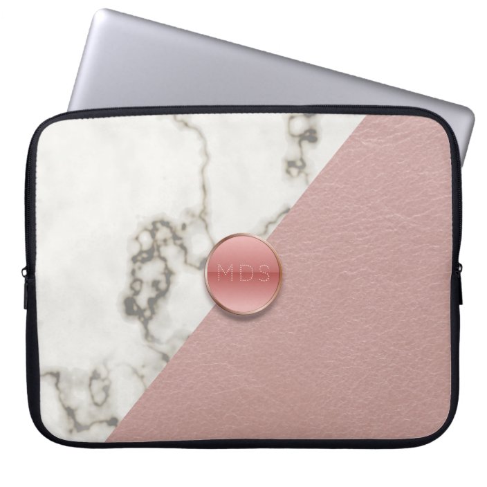 Faux 3d Blush Pink Leather Marble Monogram Laptop Sleeve Zazzle Com - Leather Laptop Sleeve Monogram Faux 3d Blush Pink Leather Marble Monogram Laptop Sleeve Zazzle Com - Leather Laptop Sleeve Monogram
