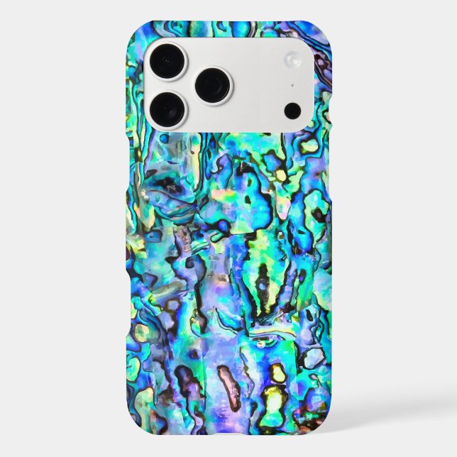 Faux Abalone Paua Shell Digital Pattern Iphone Case (Back)