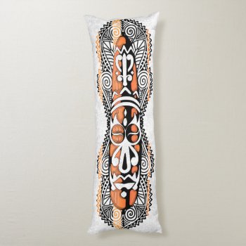 Faux Aboriginal  / African Masks Body Pillow 2 by LilithDeAnu at Zazzle