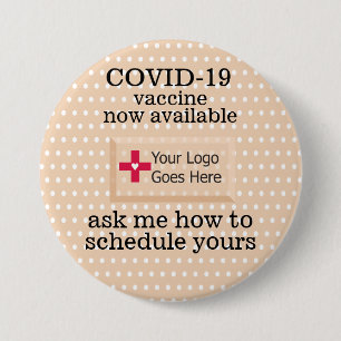 Faux Adhesive Bandage COVID vaccine reminder Button