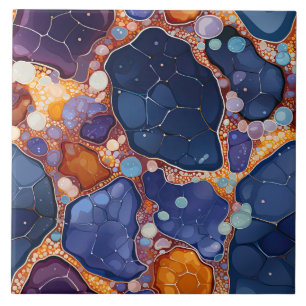 Faux agate tiled pattern ceramic tile