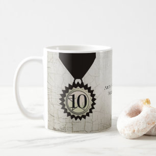 Faux aged stone employee anniversary gifts coffee mug