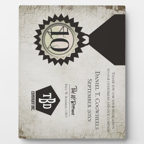 Faux aged stone employee anniversary gifts